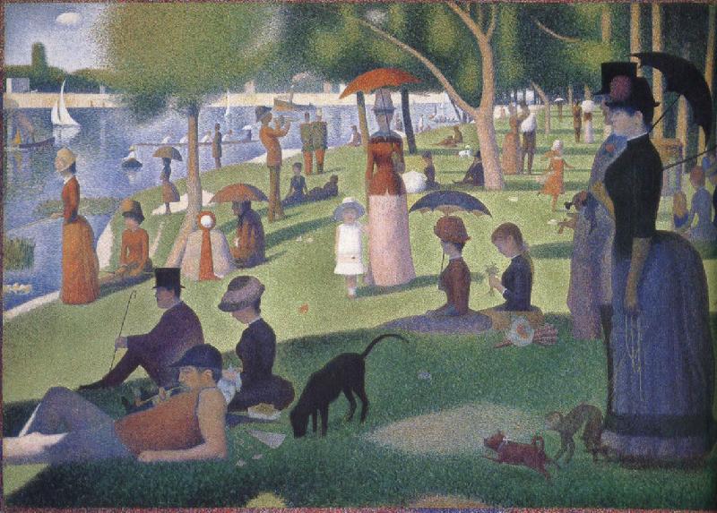 Georges Seurat A Sunday afternoon on the is land of la grande jatte Sweden oil painting art